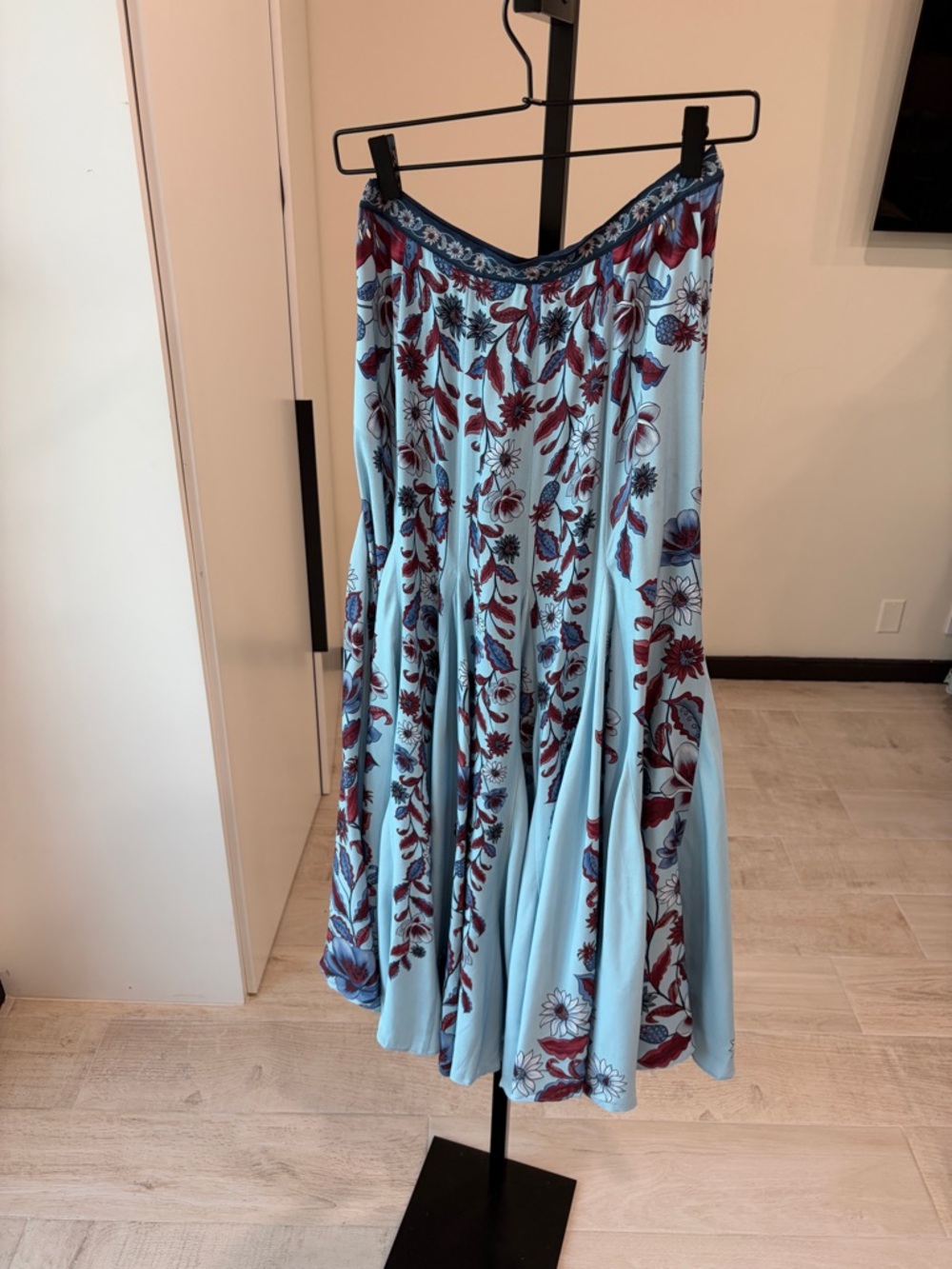 Farm Rio: Soft Blue Marcelle Pleated Maxi
Skirt - Picture 9 of 15